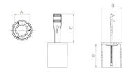 DETAIL2595 GA Center Pull Out Caps_technical drawing