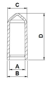 DETAIL2621 PVC Cap for pipes_technical drawing