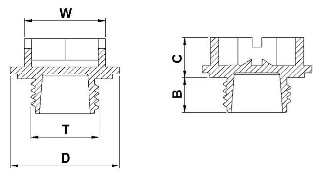 Threaded Plugs (TG)Threaded plug for hydraulic units_TG drawing