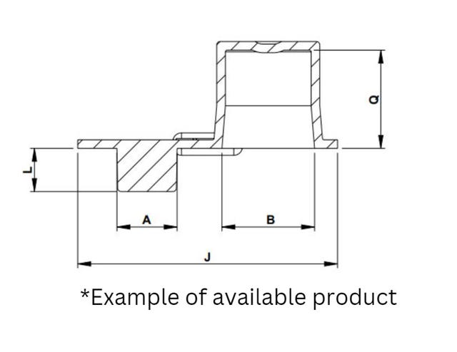 进出气法兰保护塞 (EF)EF Flange Protectors_technical drawing