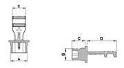 DETAIL2761 LV pin connector plug_technical drawing